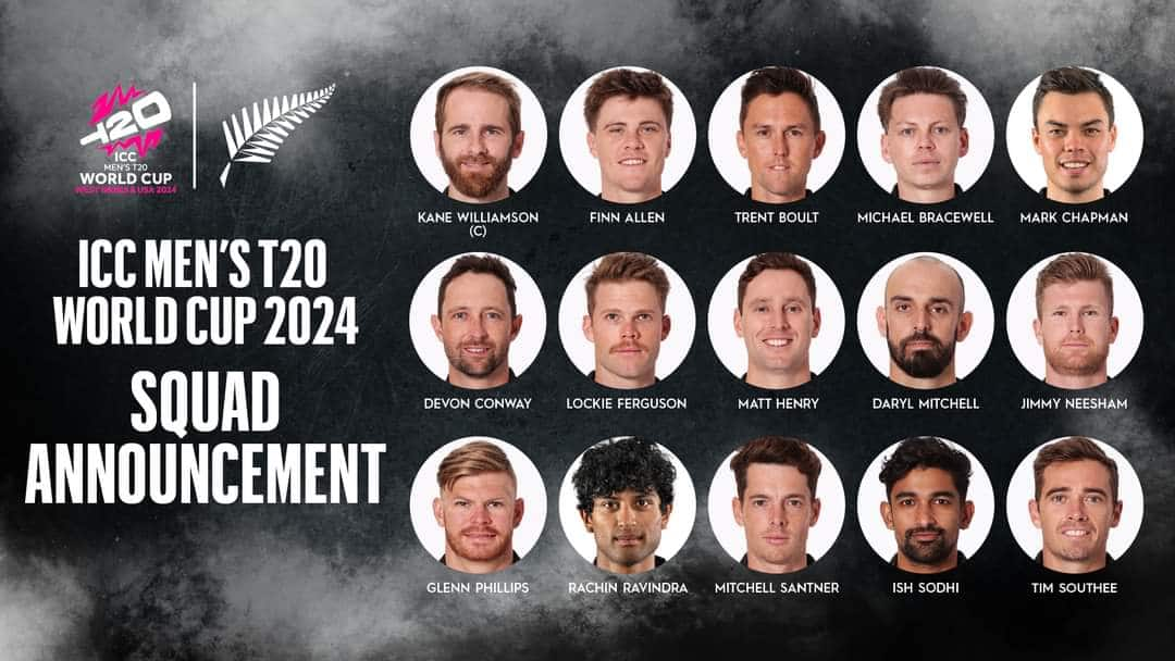 New Zealand's T20 World Cup squad [X.com]